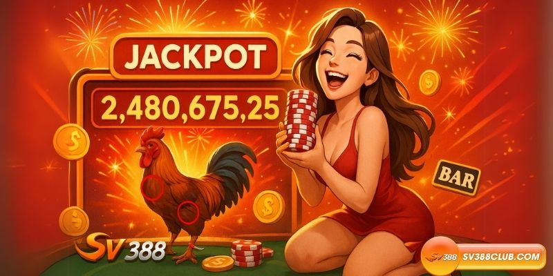 Jackpot giá trị trong slot game tại SV388, động lực để áp dụng cách quay hũ dễ nổ.