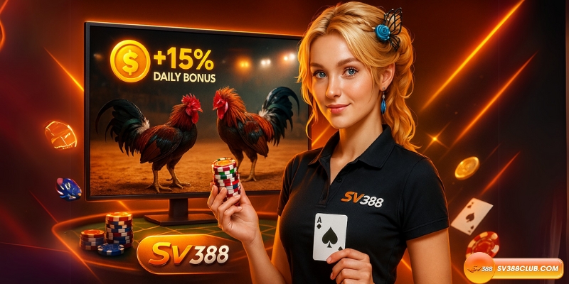 Nhận thưởng 15% từ khuyến mãi nạp tiền hàng ngày SV388, sẵn sàng cá cược đá gà Thomo!